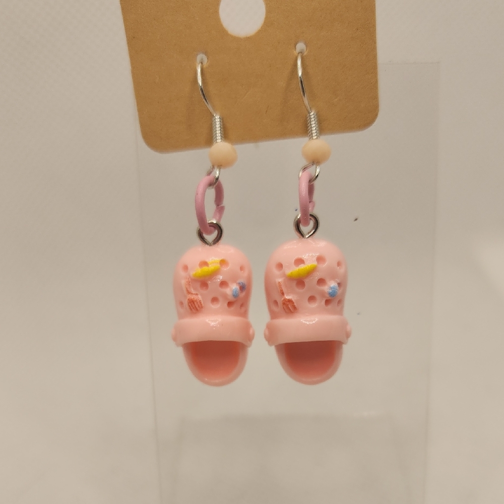 Light Pink Croc Earrings